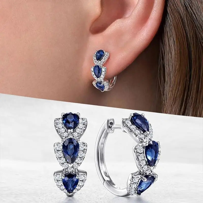 Royal Sapphire Heraldry Earrings