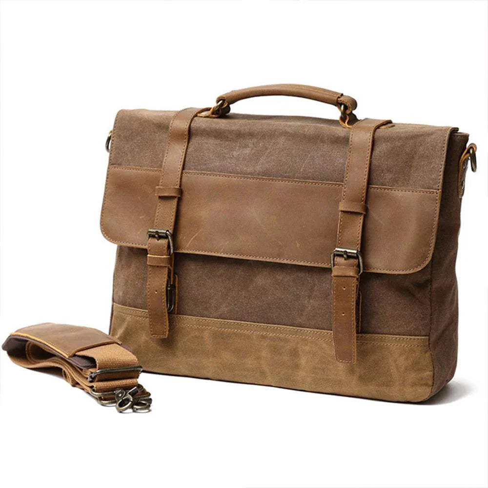 waxed fabric messenger bag | Winnipeg