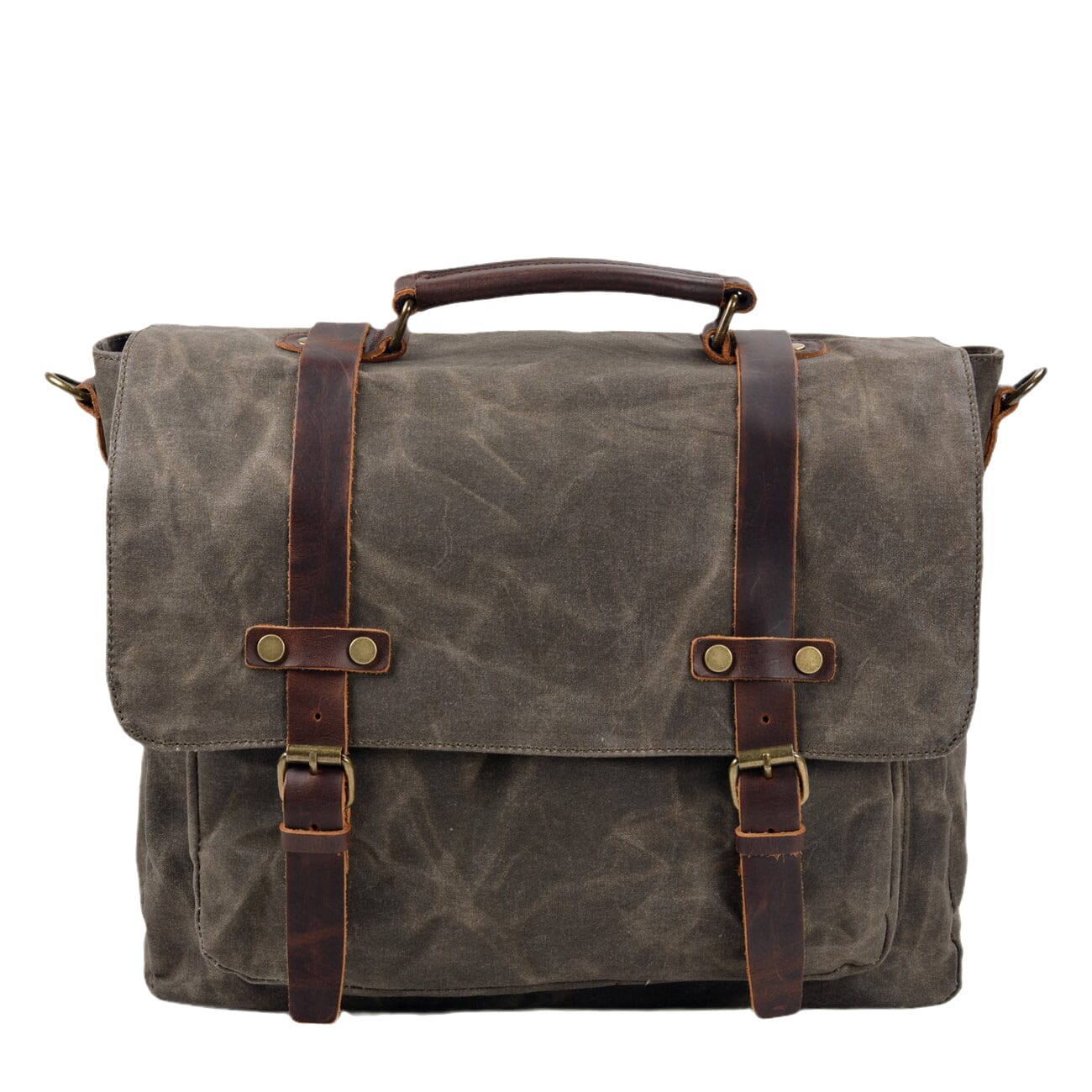 Canvas and leather messenger bag | ORLANDO