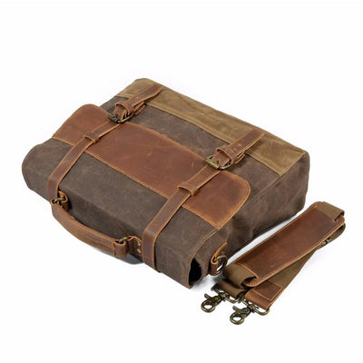waxed fabric messenger bag | Winnipeg