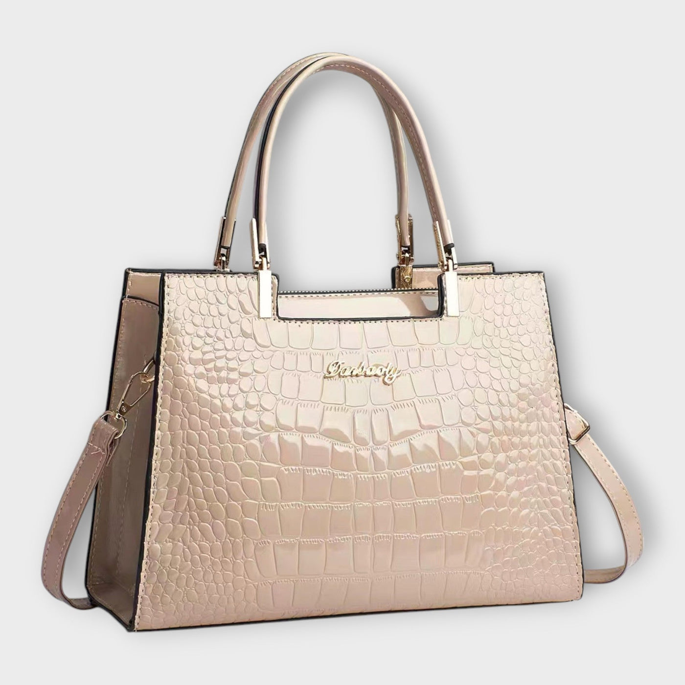 Madison - Glossy Crocodile Tote