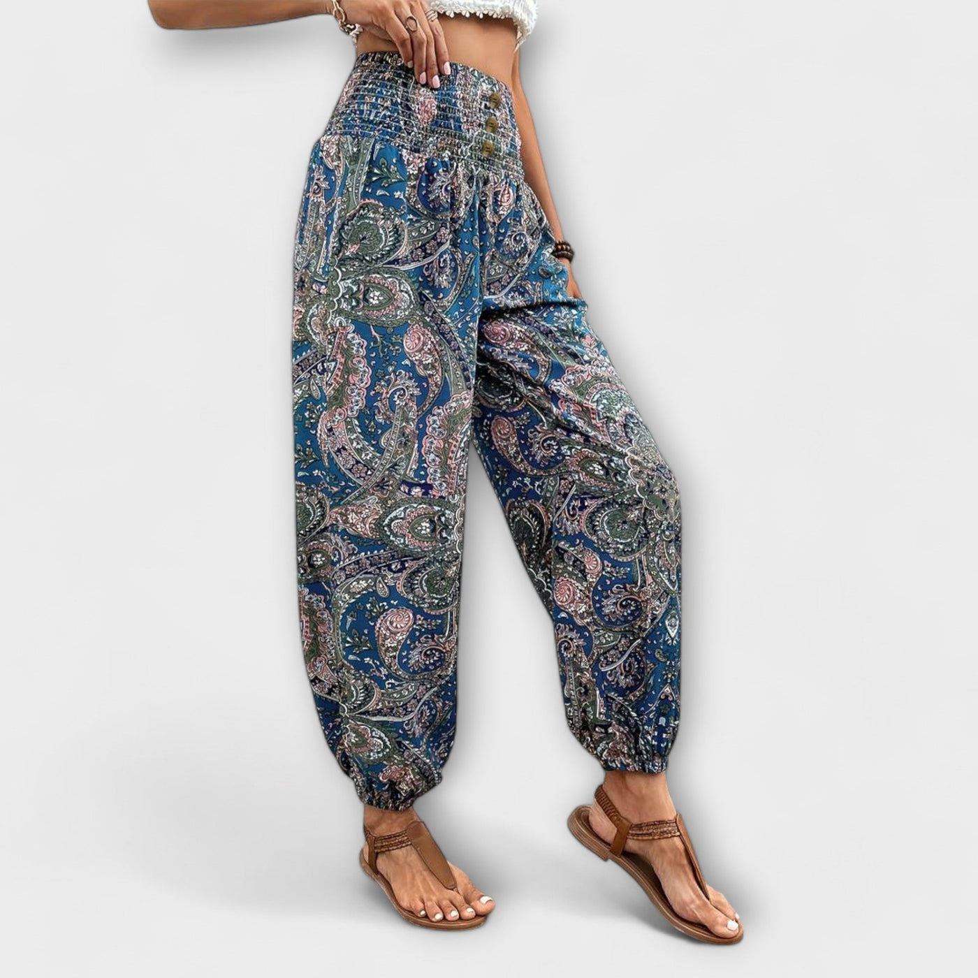Scarlett - Pants with ethnic patterns
