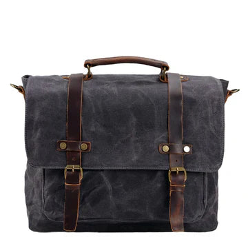 Canvas and leather messenger bag | ORLANDO
