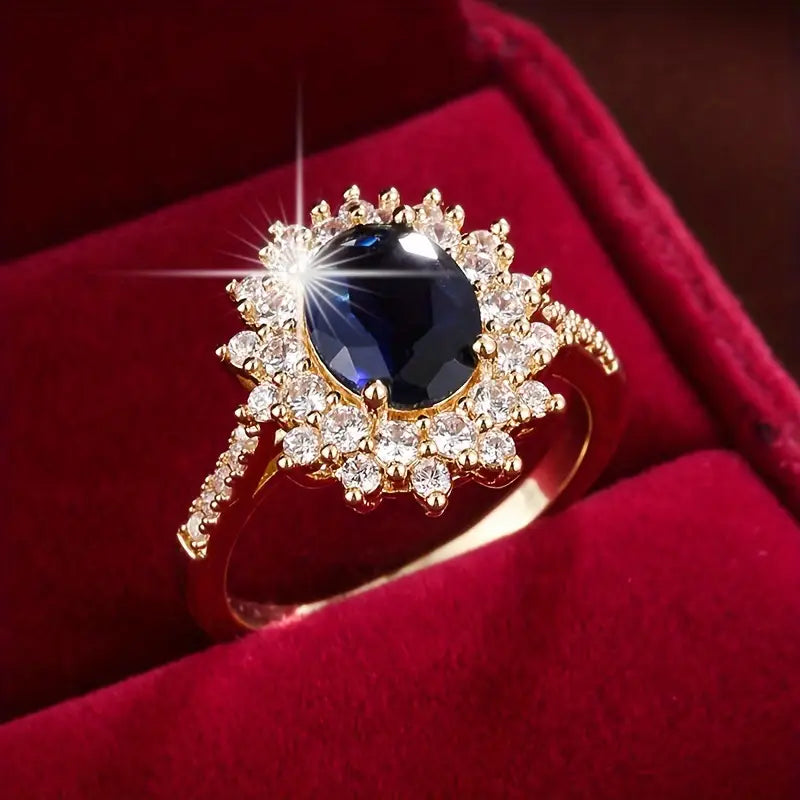 Vian sapphire gold ring