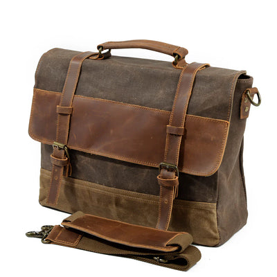 waxed fabric messenger bag | Winnipeg